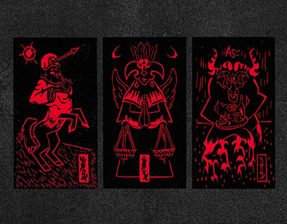 Zodiac Constelation - Lino print series.