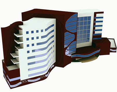 design of modern elevation for Hotel