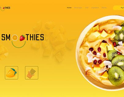 Landing page for smoothies bowl