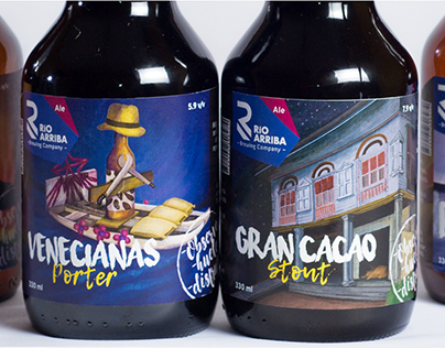 Branding de la cerveza artesanal Vinceña RIO ARRIBA.