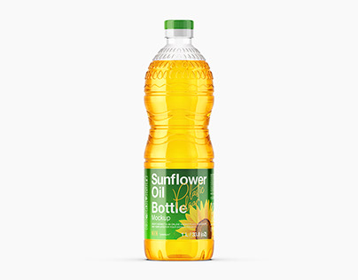 Sunflower Oil Bottle Mockup