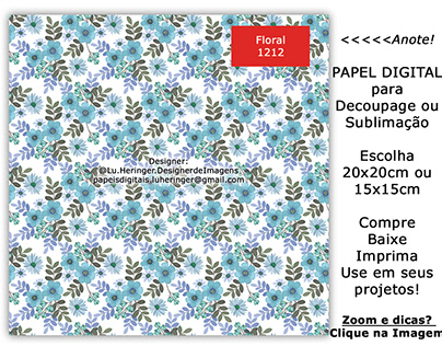 Papel p Decoupage - Decoupage Paper 1212