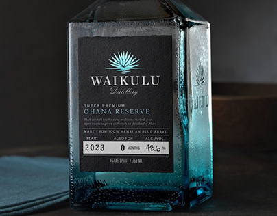 Waikulu Distiller Ohana Reserve Packaging Design & Logo
