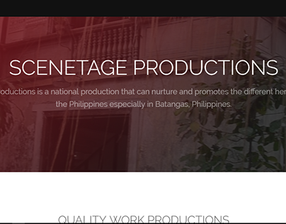 Scenetage Production Website Design