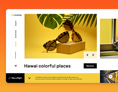 Discovering places Landing page
