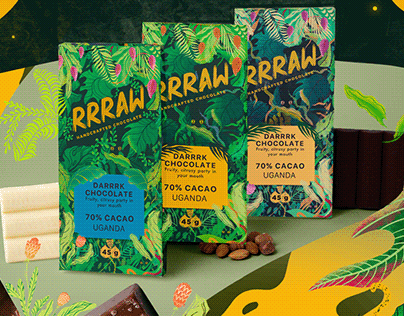 RRRAW Chocolate packaging design