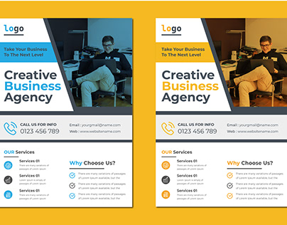 Corporate business marketing agency flyer template