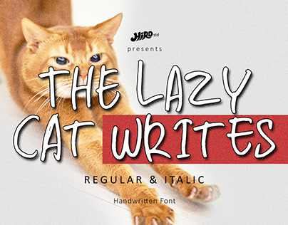 The Lazy Cat Writes - Handwritten Font