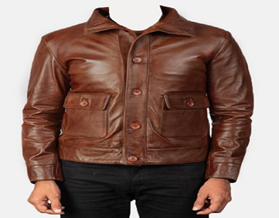 Columbus Bomber Brown Leather Jacket