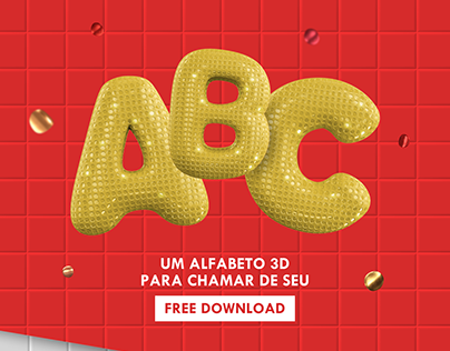 ALFABETO 3D - FREE DOWNLOAD (PNG)