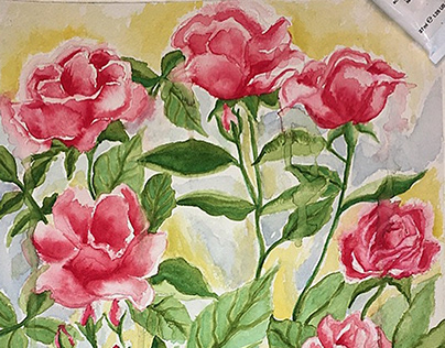 Wild Roses in Watercolor
