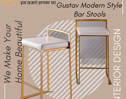 Grab Gustav Modern Style Bar stools upto 55% OFF