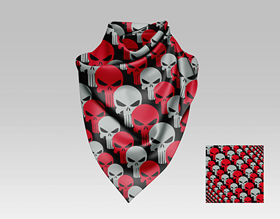 Motorcyclists neck Scarf designs|Digital Printing|Skull