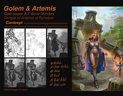 Golem & Artemis Gate keeper & 7 World Wonders