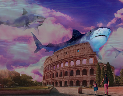 Shark in the sky of Rome