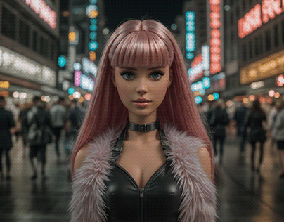 Barbie in a Blade Runner twist!