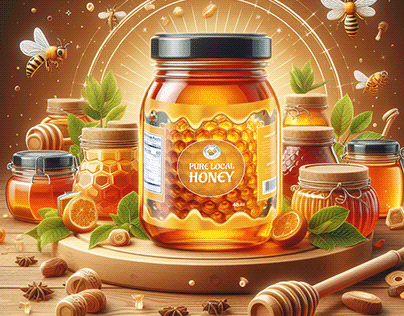 Honey Jar Label Design