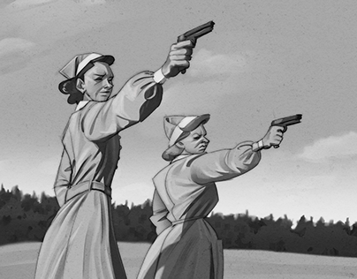 Photo Study: Nurses with Guns