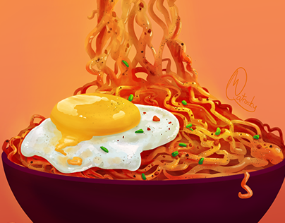 Instant Noodle Illustration