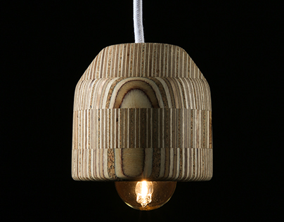 Plywood & Cork Pendant Light