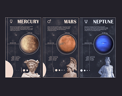 Solar system infographic