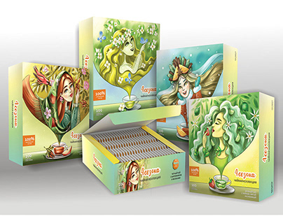 TEA COLLECTION, PACKAGING ILLUSTRATION