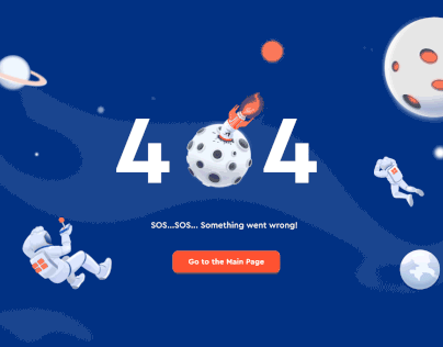 Design for 404 pages (animation)