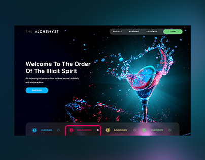 The Alchemyst Web Ui Landing Page Design