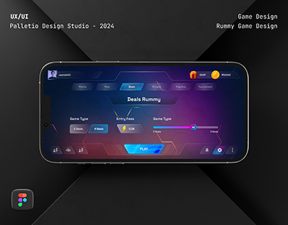 Rummy Game UI Design | Game UI | UI UX Design | Casino
