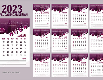 2023 Wall Calendar Design Template