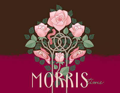 Morris Time. Vintage stylized illustration & patterns