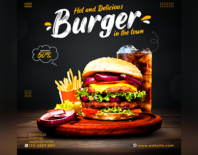 Project thumbnail - Burger Advertisement Poster