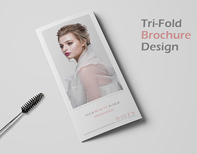 Tri-Fold Brochure Design for Beauty Salon