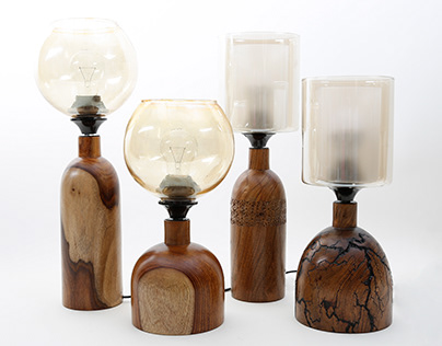Handcrafted woodwork lighting units