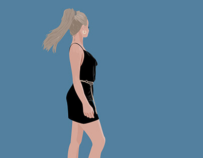 Blonde girl, vector illustration