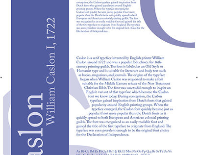 Caslon - Typography Poster