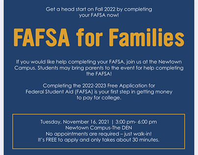 FAFSA For Families Flyer
