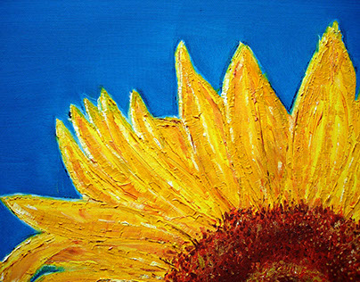 Large sunflower painting