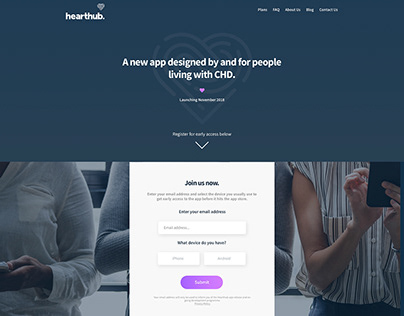 Hearthub Landing Page Design