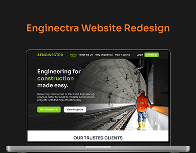 Enginectra Website landing page Redesign