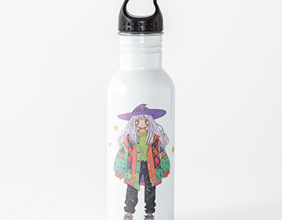 Halloween Witch Water Bottle