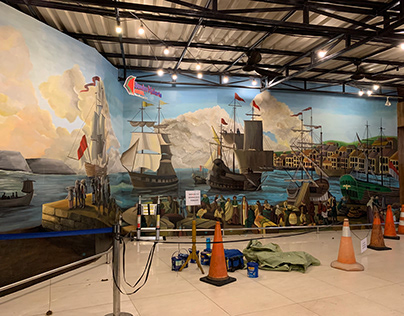 Port Sea and Ships mural