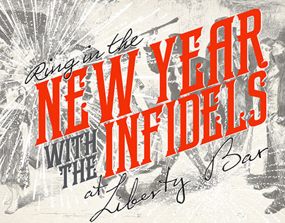 Liberty Bar New Year poster