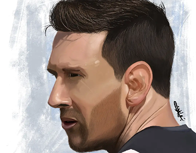 digital paint , Leo Messi