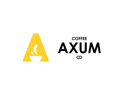 a logo for coffee shop axum.