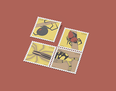 Spider Postage Stamps
