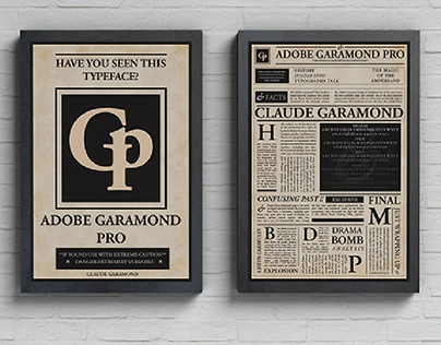 Garamond Typeface Poster