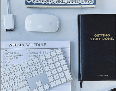 Flatlay Stationery & Office Supplies