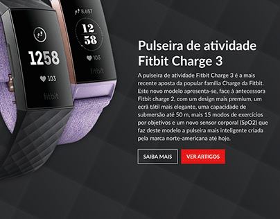 Project thumbnail - [Webdesign] Fitbit Charge 3
