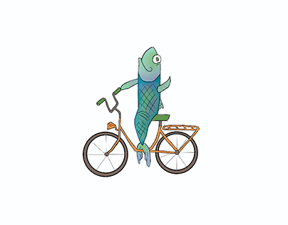Like a fish on the bike